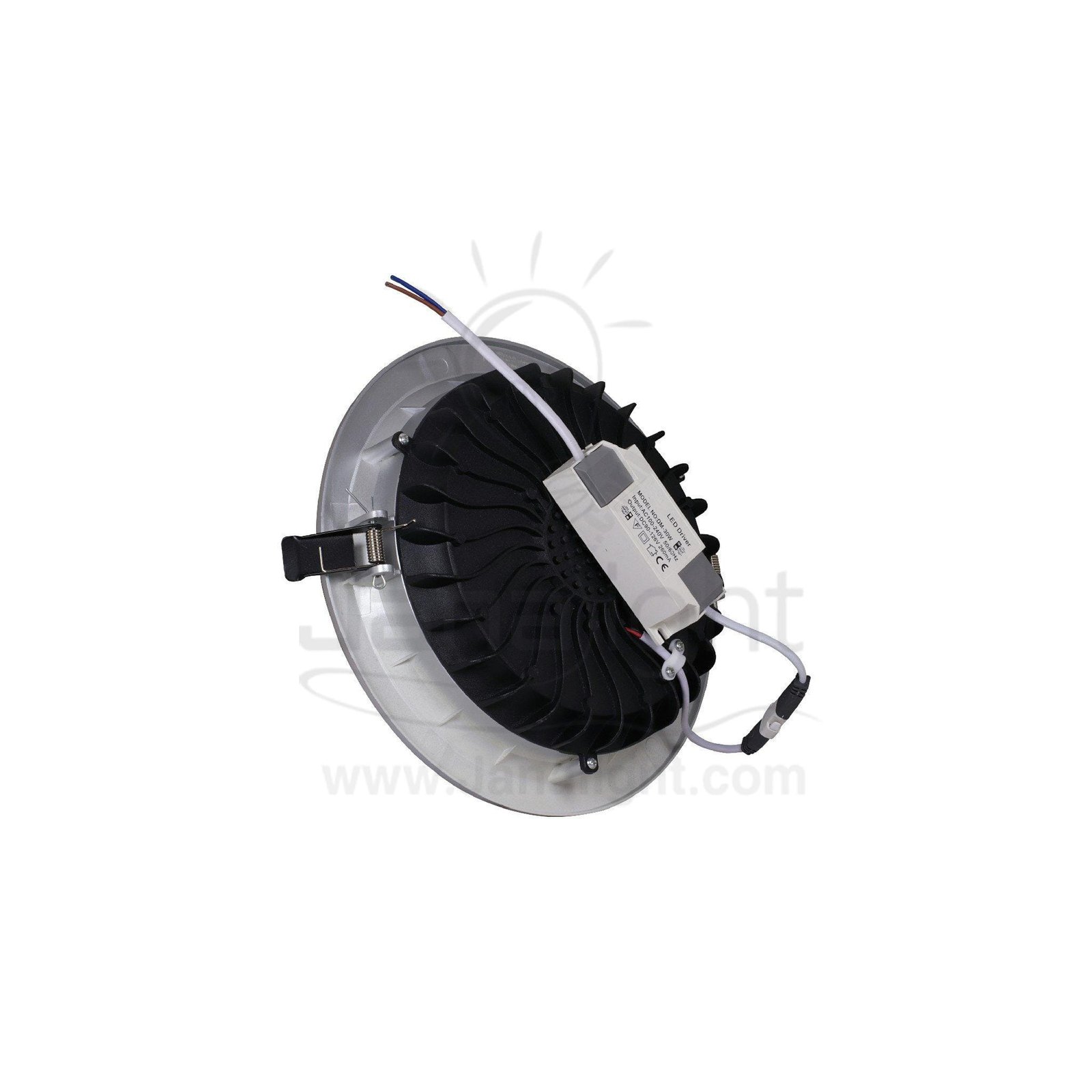 كشاف 30 وات كومبكت وورم حلق فضي جنى لايت Plastic Warm Compact 30 Watt Downlight